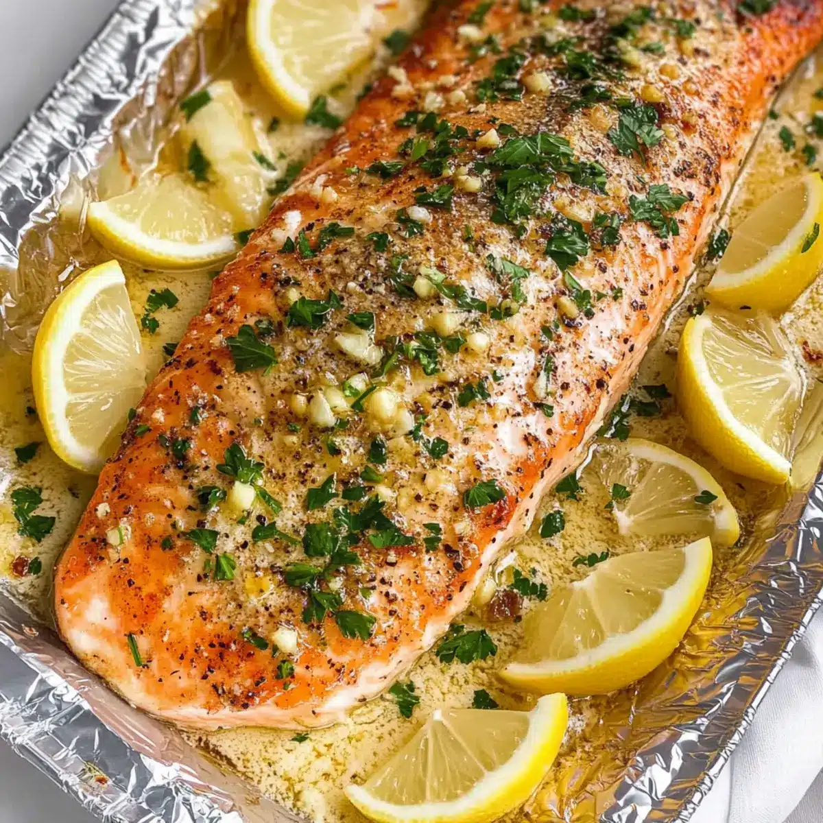 Garlic Butter Baked Trout