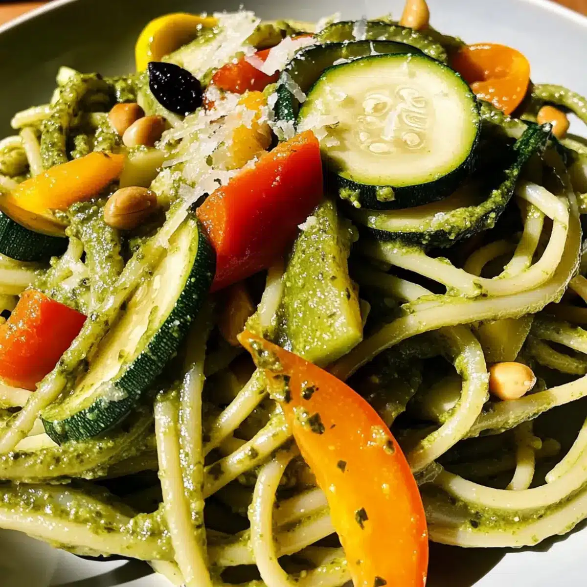 Pesto Pasta with Summer Vegetables