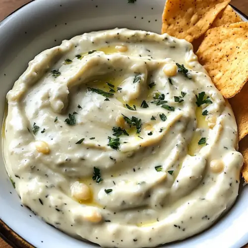 Creamy Lemon Herb White Bean Dip