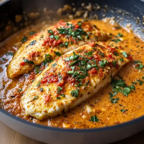 Tilapia in Roasted Pepper Sauce