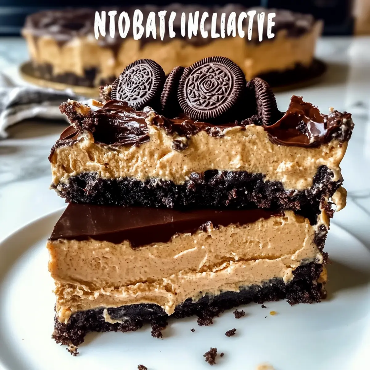 No-Bake Peanut Butter Chocolate Lasagna
