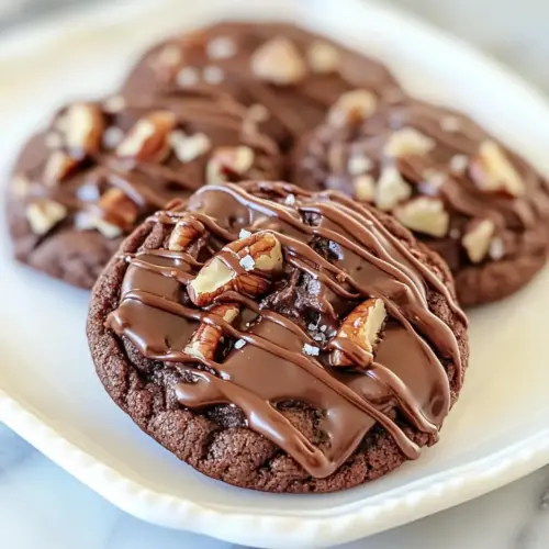 Chocolate Turtle Cookies