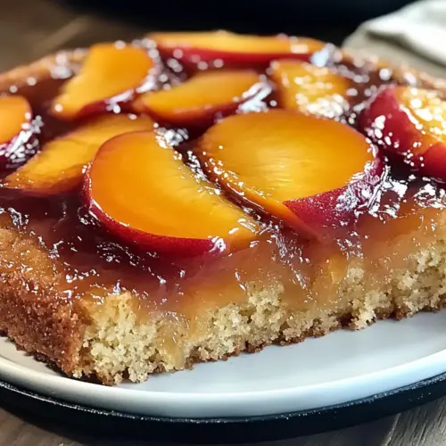 Peach Upside-Down Skillet Cake