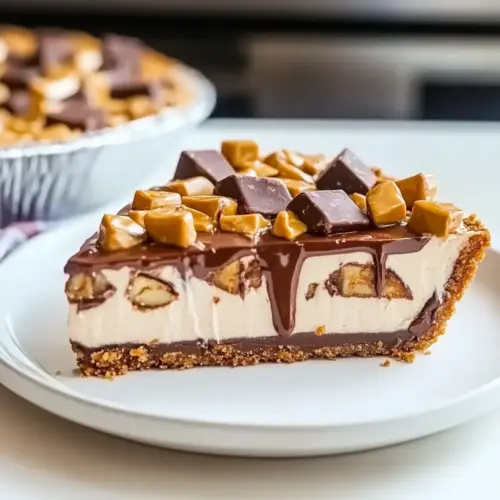 Peanut Butter Snickers Pie