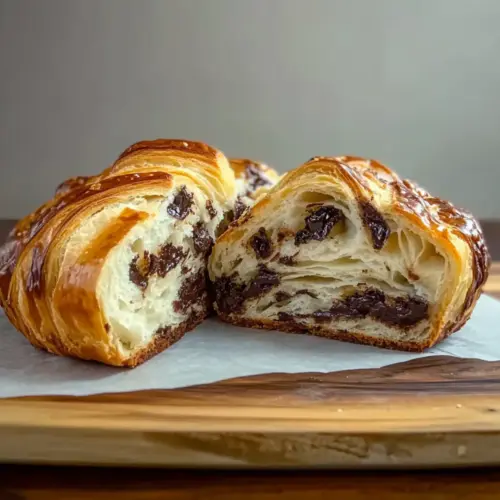 Sourdough Chocolate Chip Croissant Bread