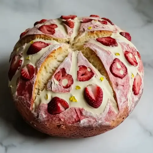 Sourdough White Chocolate Chips Strawberry Bread