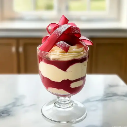 Rhubarb Cheesecake Creams