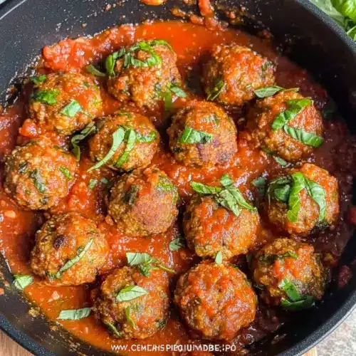 Mushroom Meatballs in Tomato Sauce
