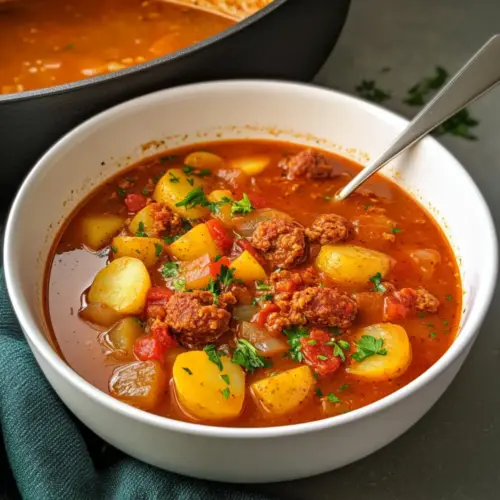 Spanish-Style Potato & Chorizo Soup