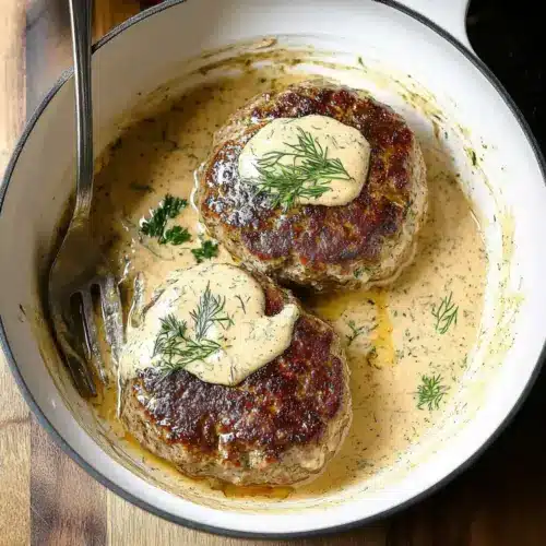 Hamburger Steaks in Creamy Dill Sauce