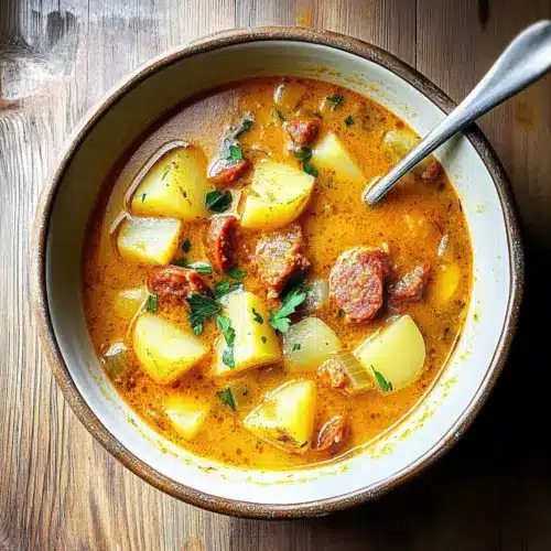 Spanish Potato Soup with Chorizo