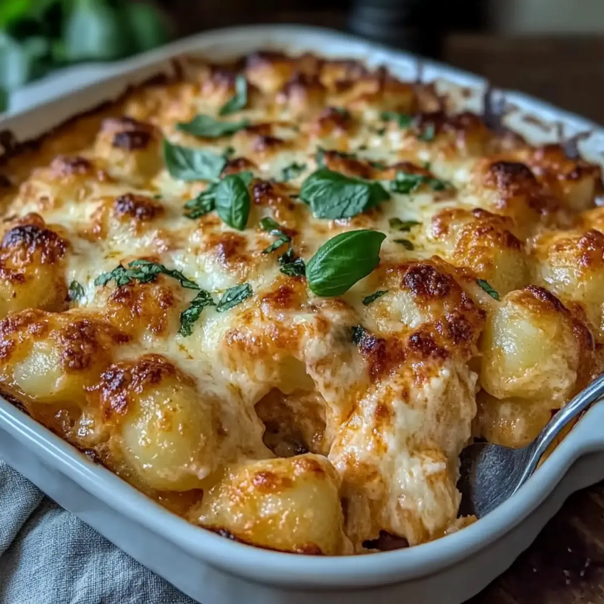 Tomato Basil Gnocchi Bake