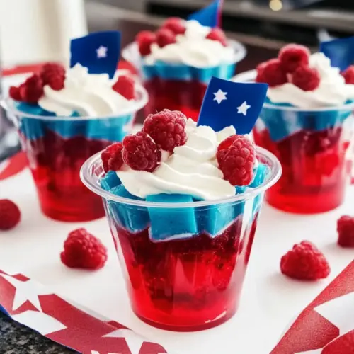 Red, White and Blue Jello Cups