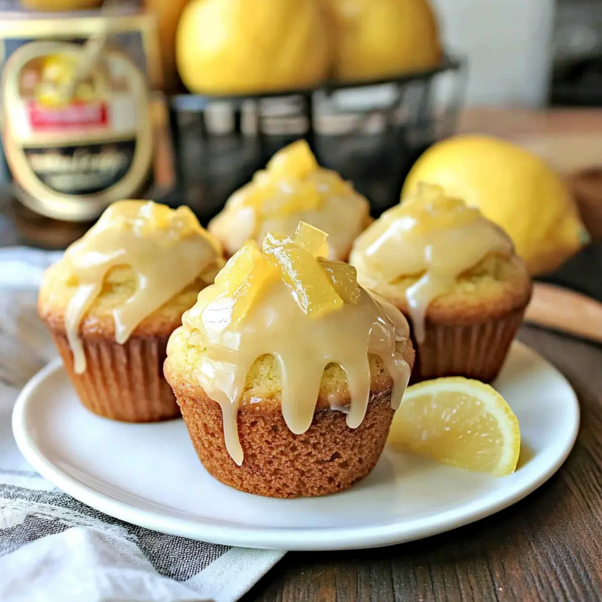 Glazed Lemon-Ginger Muffins