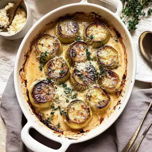 Creamy Braised Leeks