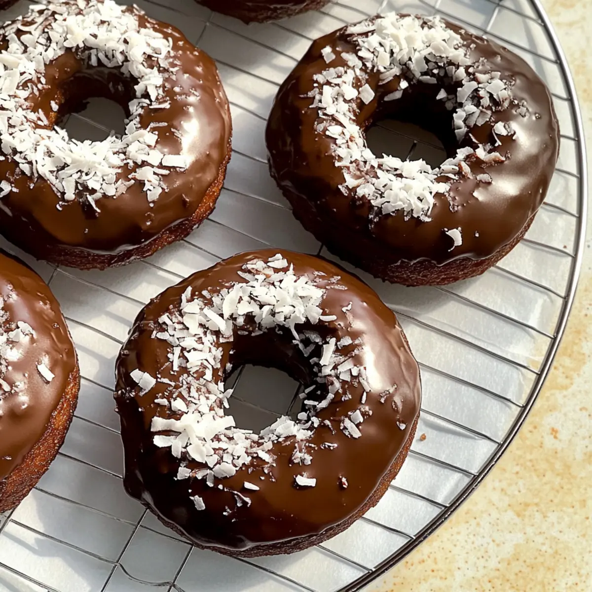 Chocolate Coconut Donuts
