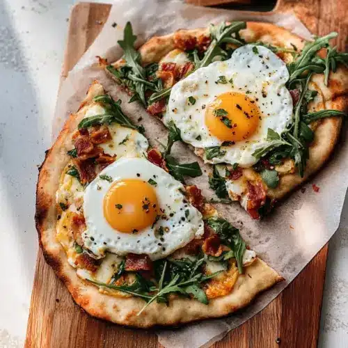 Pancetta Burrata Breakfast Flatbreads