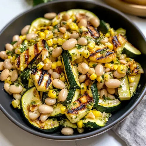 Grilled Zucchini and Corn White Bean Salad